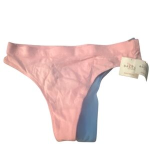 Sexy Basics 24/7 Thongs Pink & Blue Sz L NWT